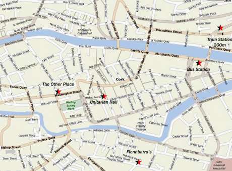 Useful Cork City centre map indicating GG venues etc. - copytheft somewhere or other
