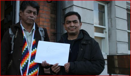 Cristian on left and his comrade and colleague, Jos at Department of Justice today.   Michael Gallagher 2009