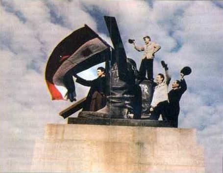 Hungarian youngsters danced on the remains of Stalin's statue. Only his big boots were left for a few weeks. That was really revolutionary.