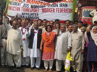 Workers Protest in Lahore in support of Mansour Osanloo