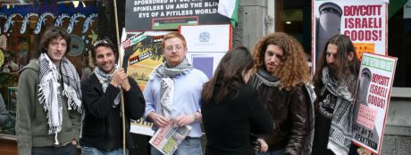 Activists from NUIG Palestine Solidarity Society, Sinn Fein and well-wishers