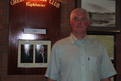 Martin McGrath, competitions' secretary, Greenore Golf having almost completed a hard day's work well done.