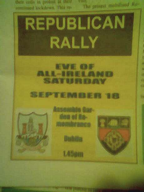 Republican Rally , Dublin , Saturday 18th September 2010.