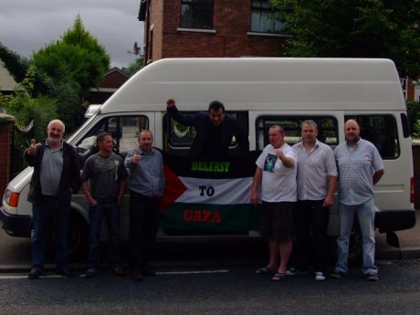 Belfast to Gaza crew before leaving Ireland