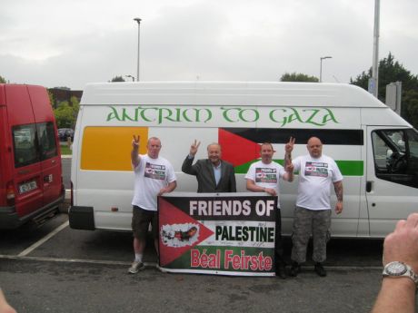 Antrim to Gaza crew before leaving Ireland