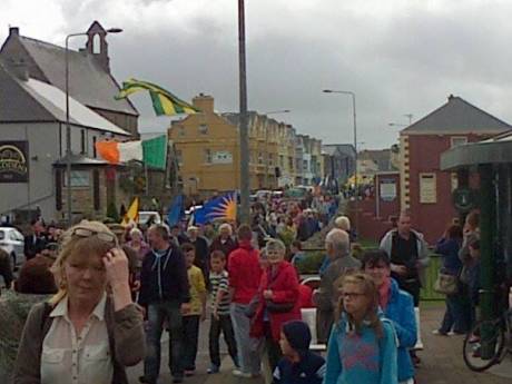 A section of the crowd that attended the 33rd Annual National Hunger Strike Commemoration in Bundoran, Donegal, on Saturday 30th August 2014.